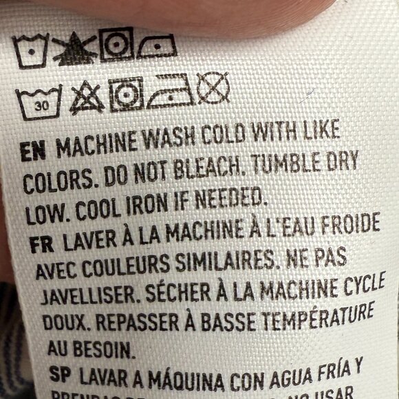 EUC Women's AMERICAN EAGLE The Perfect Button-Up Striped Shirt | Size XL - Picture 8 of 9